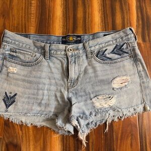 Lucky Brand Light Blue Distressed Denim Shorts